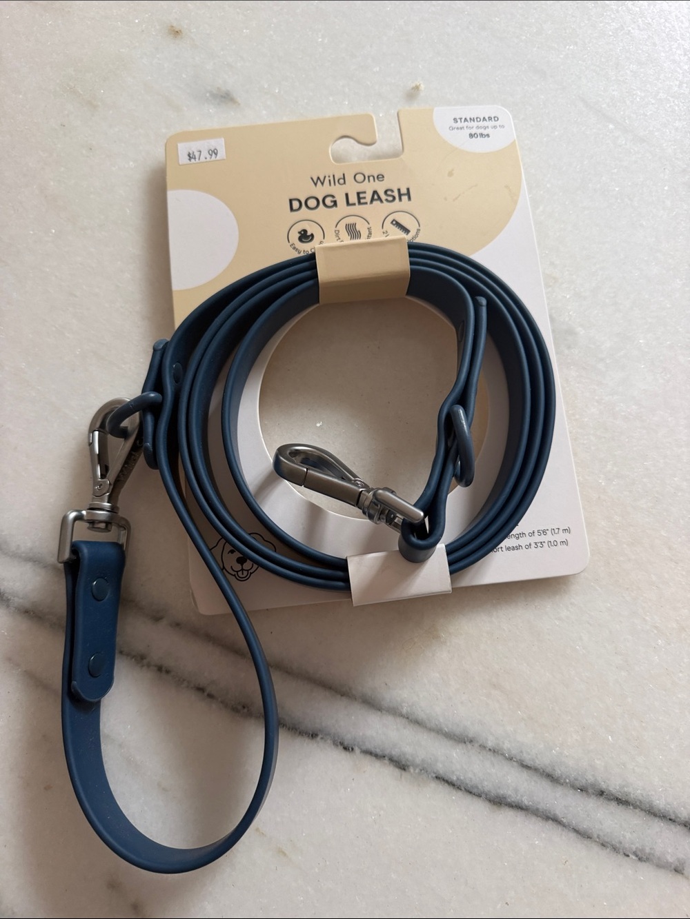 Wild One Blue Dog Leash — Comfortable Everyday Lead